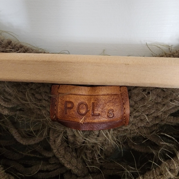 Pol distressed sweater vest size small olive soft & cozy boho oversized - Picture 5 of 6